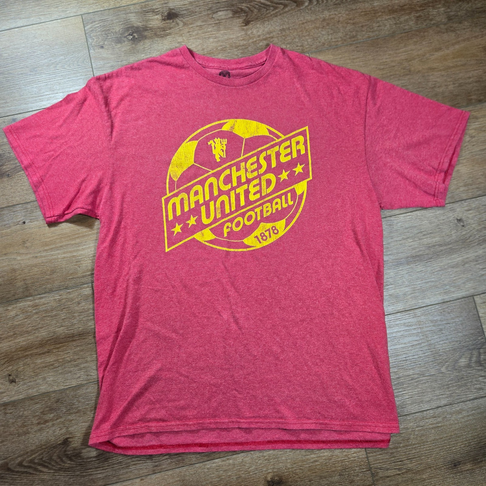 Manchester United 1879 T Shirt Mens XL Red Official Soccer Football Fan Graphic